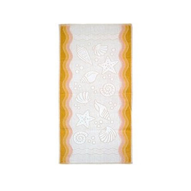 Ręcznik polski flora żółty 50x100
